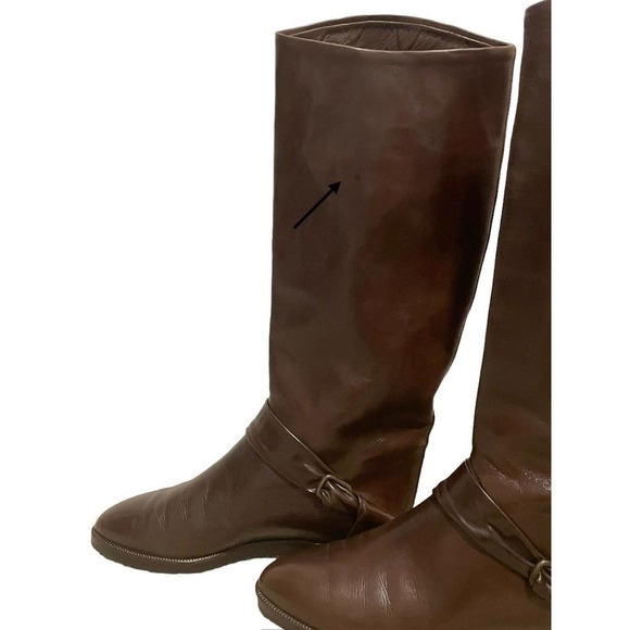 INGA Equestrian Tall Brown Leather Boots | Size 37 (US 6.5) - Picture 5 of 11